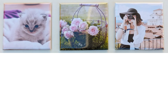 Colección de 3 imanes personalizados