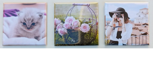 Colección de 3 imanes personalizados